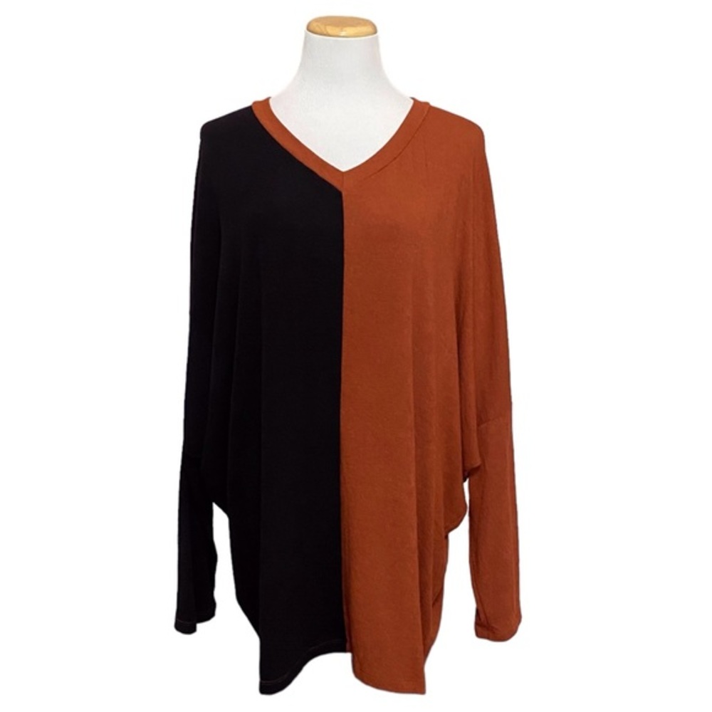 NWT White Birch Color Blocked Sweater 3X